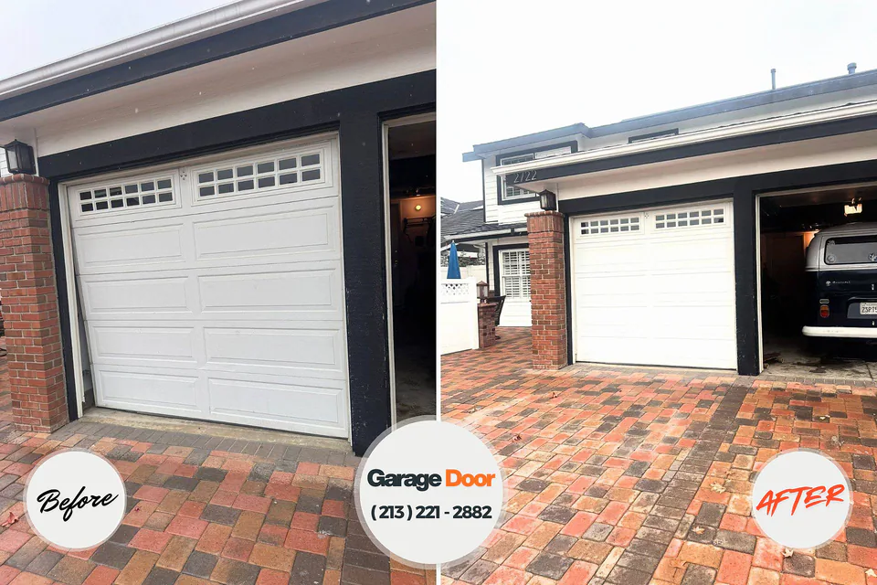 Before and after: garage door opener repair Green Valley, MD